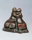 Kußgruppe II by Ernst Barlach, Bronzeplastik mit geschlossener Rückseite, sold Jun 2005
