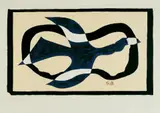 Georges Braque, Oiseau traversant un nuage (Oiseau XI), Original-Farblithographie auf Arches-Velin