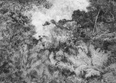 Julius Bretz, Landschaft im Siebengebirge, Öl auf Karton mit Leinwandstruktur