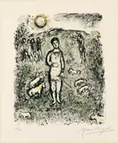 Marc Chagall, Joseph und seine Brüder, Original-Farblithographie auf Velin