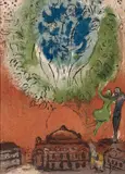 Marc Chagall, Derriere le Miroir Nos. 66-68, Sonderheft "Paris" mit 11 Original-Lithographien (davon 9 farbig, einschließlich Umschlag, 1 Farblithographie doppelblattgroß) auf Velin um