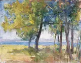 Paul Charavel, Golfe de Saint Tropez, Öl auf Holz
