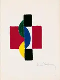 Sonia Delaunay, Les Fruits permis, Gouache auf strukturiertem Halbkarton