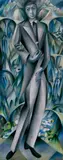 Heinrich Maria Davringhausen, Selbstportrait mit Blume