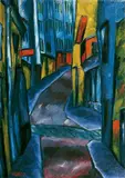 Walter Dexel, Rue Zacharie (Paris), Öl auf grober Leinwand