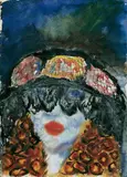 Kopf am Abend by Otto Dix, Aquarell, Tusche und Deckfarben, sold Jun 2005