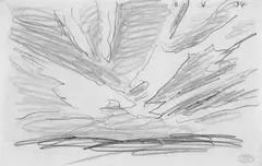 Wolken by Lyonel Feininger, Bleistiftzeichnung auf einfachem Papier, sold Jun 2005