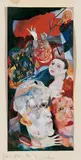 Erste Skizze für die Wandbemalung des Pressehauses in Leningrad by Tatiana Nikolaewna Glebowa, Öl auf dünnem Malkarton, sold Jun 2005
