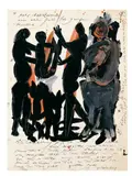 HAP Grieshaber, Künstlerbrief, Gouache, Bleistift und Tinte auf Büttenpapier 52,2, x 38,9 cm