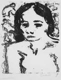 Erich Heckel, Dreizehnjährige, Original-Lithographie auf festem Velin