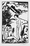 Am Strand by Erich Heckel, Original-Holzschnitt auf Velin, sold Jun 2005