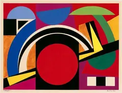 Volupté by Auguste Herbin, Gouache über Bleistiftvorzeichnung auf genarbtem Velin, sold Jun 2005