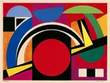 Auguste Herbin, Volupté, Gouache über Bleistiftvorzeichnung auf genarbtem Velin