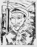 Erich Heckel, Armierungssoldat, Original-Lithographie auf Van Gelder-Bütten