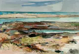 Willy Robert Huth, Die Sandbank, Öl auf Leinwand