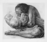 Käthe Kollwitz, Frau mit totem Kind. Tod und Frau, 2 Original-Radierungen auf Velin