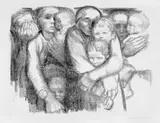 Mütter by Käthe Kollwitz, Original-Lithographie auf gelblichem Velin, sold Jun 2005