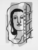 Fernand Léger, Tête de Femme, Original-Farblithographie auf Velin
