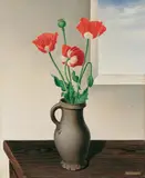 Josef Mangold, Stilleben mit rotem Mohn