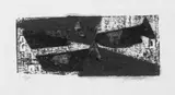 Ewald Mataré, Drei liegende Kühe (nach rechts), Original-Farbholzschnitt, grau aquarelliert, auf imitiertem Japan
