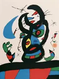 Montroig I by Joan Miró, Original-Farblithographie auf leicht genarbtem Guarro-Velin, sold Jun 2005