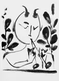 Pablo Picasso, Faune aux branchages, Original-Lithographie auf Velin
