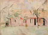 Purrmanns Haus am Bodensee by Hans Purrmann, Öl auf Leinwand, sold Jun 2005