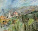 Blick auf Florenz by Hans Purrmann, Öl auf Leinwand, sold Jun 2005