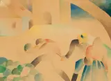 György Ruttkay, Melonenverkäufer, Aquarell über Bleistift auf leicht genarbtem Velin