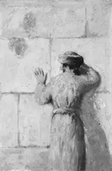 Hermann Struck, An der Klagemauer, Öl auf Leinwand