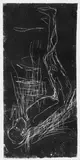 Georg Baselitz, Gebückter, Original-Linolschnitt auf festem glatten Papier