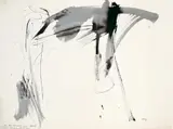 Peter Brüning, Ohne Titel, Tuschpinsel und -feder auf chamoisfarbenem, leicht genarbten Velin