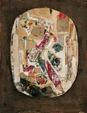 Jacques Doucet, L'oeil du cirque, Papiercollage auf festem Karton