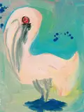 Rainer Fetting, White Pelican, Öl auf Leinwand