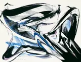 Karl Otto Götz, Ohne Titel, Gouache auf elfenbeinfarbenem Halbkarton