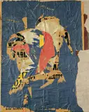 Raymond Hains, Ohne Titel, Plakatabriß auf Leinwand
