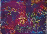 Jörg Immendorff, Heuler, Original-Farblinolschnitt auf Leinwand