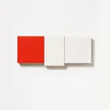 Ohne Titel (Rot-Weiss) by Imi Knoebel, Acryl auf 3-teiligem Holz, sold Jun 2005