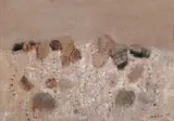 Paysage rocheux by Zoran Mušič, 1978, Oil on canvas, sold Jun 2005