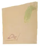 Sigmar Polke, Ohne Titel, Aquarell auf beigem Papier mit unregelmäßig verlaufenden Rändern