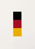 Gerhard Richter, Schwarz, Rot, Gold I, Öl auf 3 Papieren