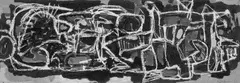 Anton Rooskens, Ohne Titel, Gouache und Ölkreide auf bräunlichem Maschinenpapier