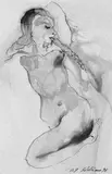 Cornelia Schleime, Ohne Titel (Weiblicher Akt)