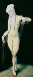 Nachfolge Hans Baldung Grien, STEHENDE VENUS., Öl auf Holz