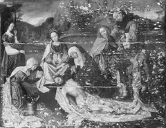DIE GRABLEGUNG CHRISTI. by Brussels School, Öl auf Holz, sold May 2005