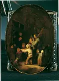Adriaen van Ostade, DER DUDELSACKSPIELER., Öl auf Holz
