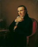 BILDNIS DES VOLKSSCHRIFTSTELLERS RUDOLF ZACHARIAS BECKER (1752-1822). by zugeschrieben Johann Friedrich August Tischbein, Öl auf Leinwand, sold May 2005