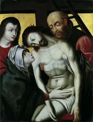 DIE KREUZABNAHME. by Nachfolge Rogier van der Weyden, Öl auf Holz, sold May 2005