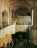 Franz Ludwig Catel, DAS BEGRÄBNIS EINES KREUZRITTERS., Öl auf Leinwand