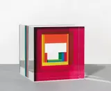 Yaacov Agam, Change, Multiple aus 2 transparenten Acrylglaselementen, jeweils